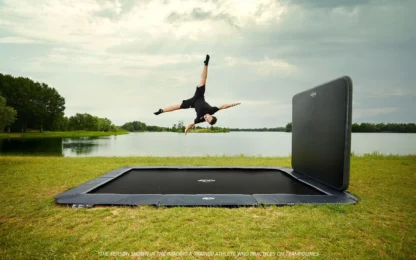Батут Berg Ultim Champion FlatGround 410 Grey з AeroWall - Зображення 2